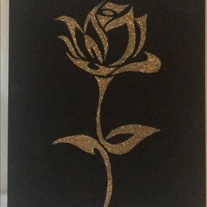 Gold rose canvas
